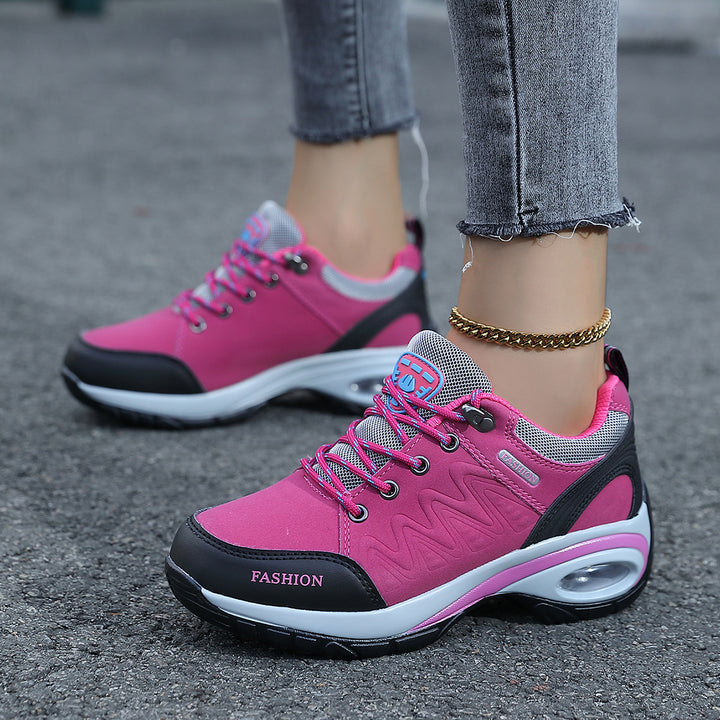 Damen nan sportliche Keil-Sneaker mit gepolsterter Luftkissen-Sohle Drune