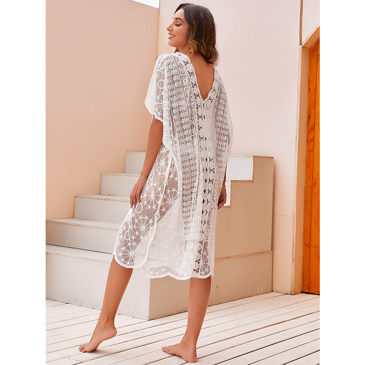 Damen elegance Häkel Strandüberwurf Drune