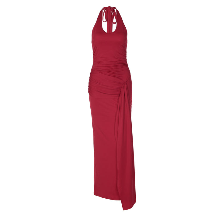 Damen Raffiniertes Wickel-Maxikleid Drune