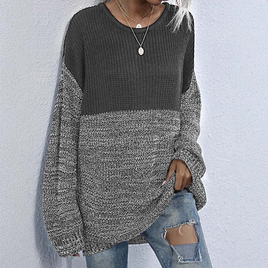 Damen Stilvoller Strickpullover mit luxuriösen Texturen Drune