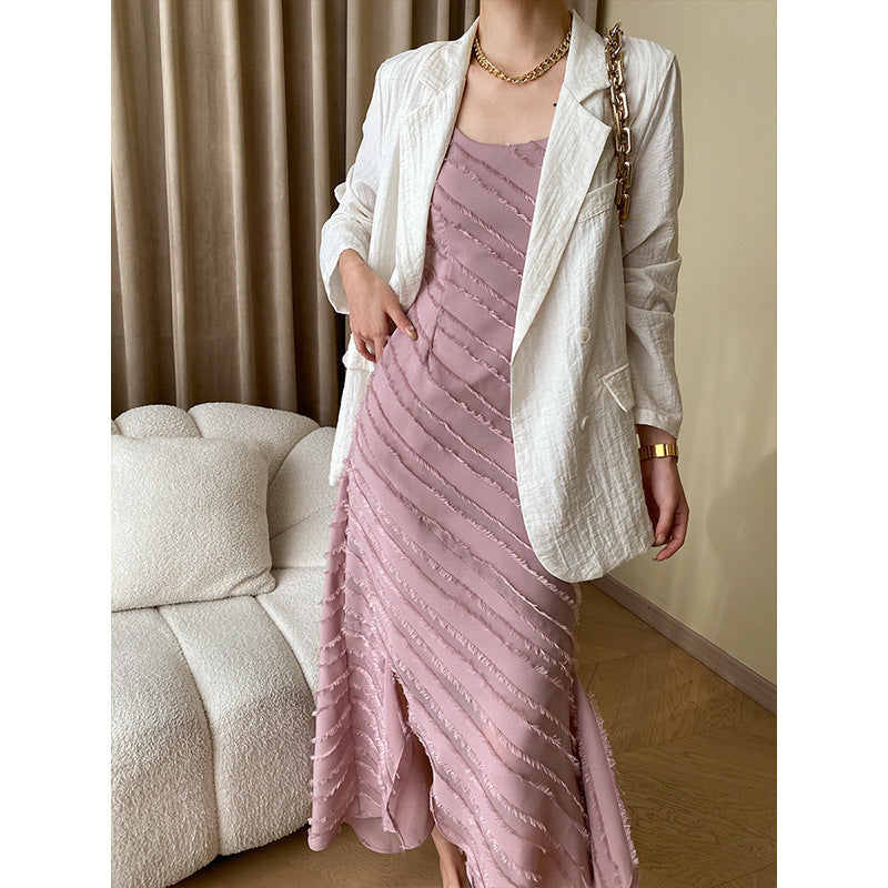Damen eleganter Blazer mit strukturiertem Gewebe Drune