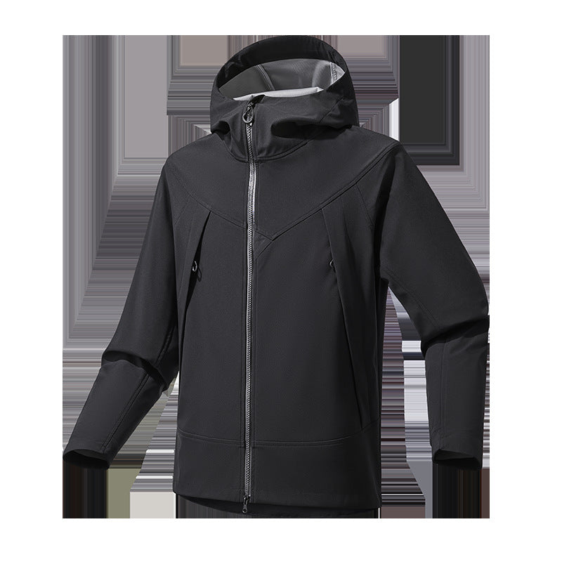 Herren Leichte Softshell‑Hoodiejacke mit winddichter atmungsaktiver Membran und ergonomischem Schnitt Drune