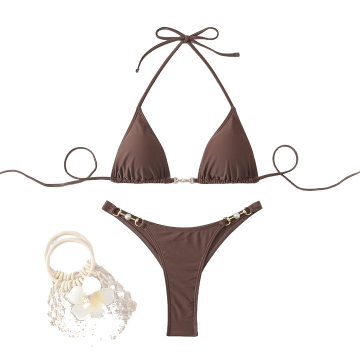 Damen Triangel-Bikini-Set mit modischen Details Drune