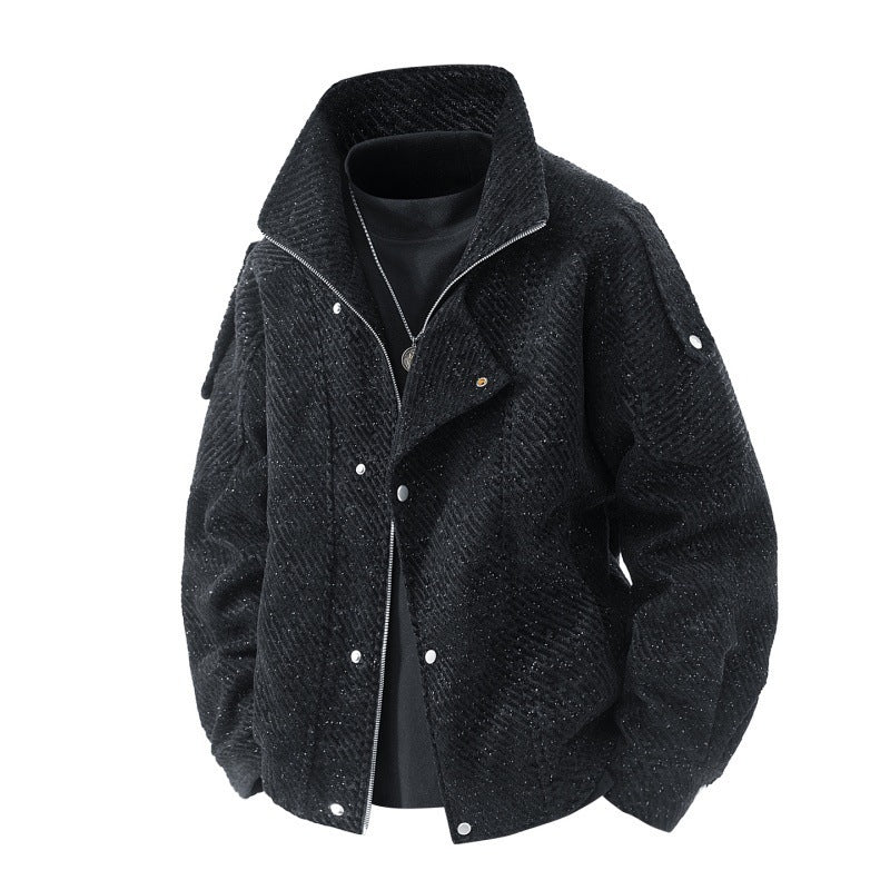 Damen Modische Steppjacke mit hohem Kragen Drune