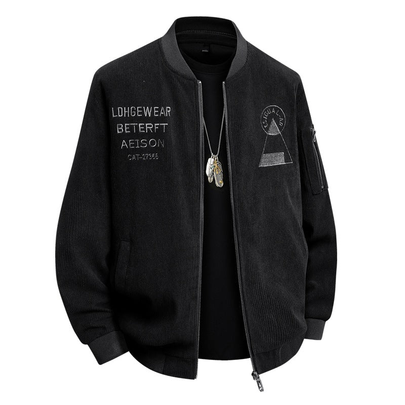 Herren Modische Cord Bomberjacke Drune