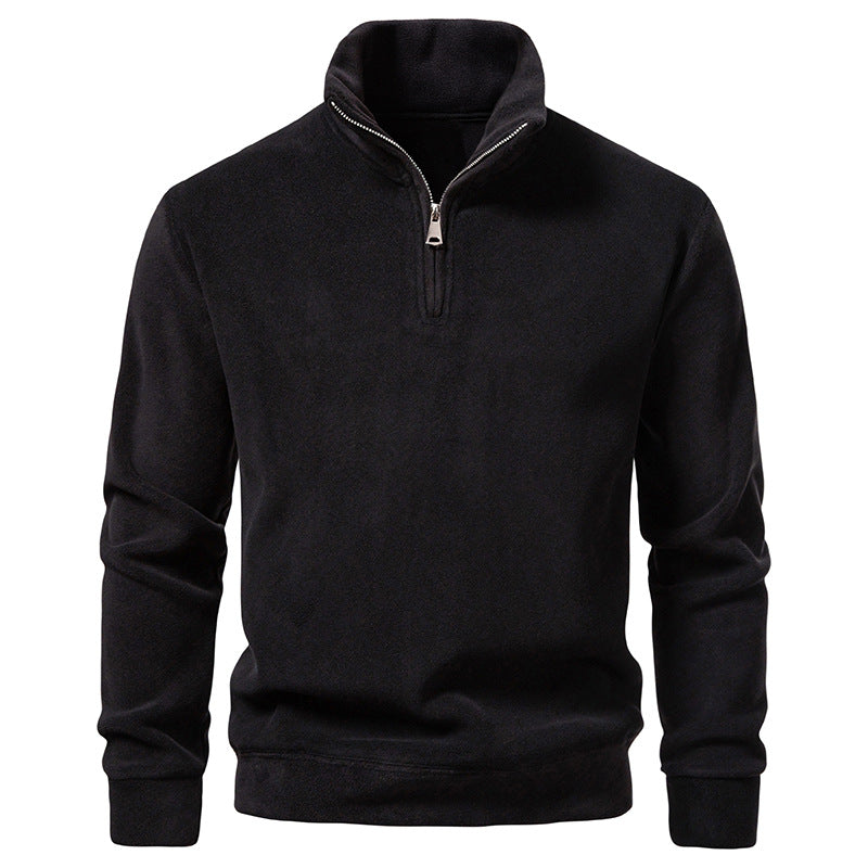 Herren Fleece-Halbzip-Pullover mit Stehkragen und weichem Mikrofleece Drune