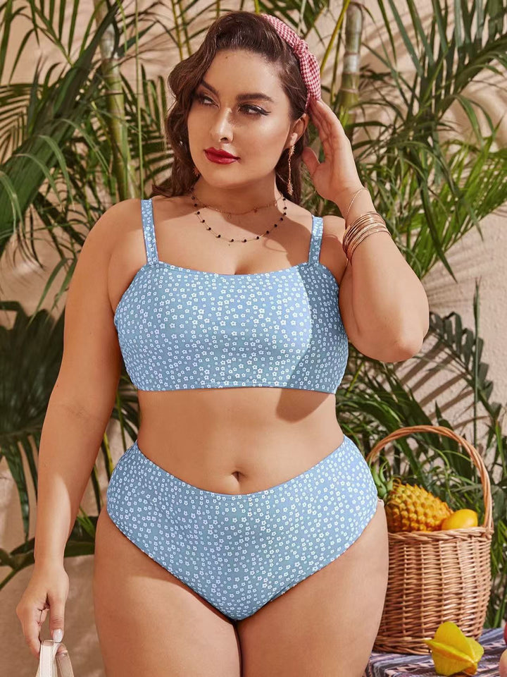 Damen Hochgeschnittener Bikini mit verspieltem Punktedesign Drune