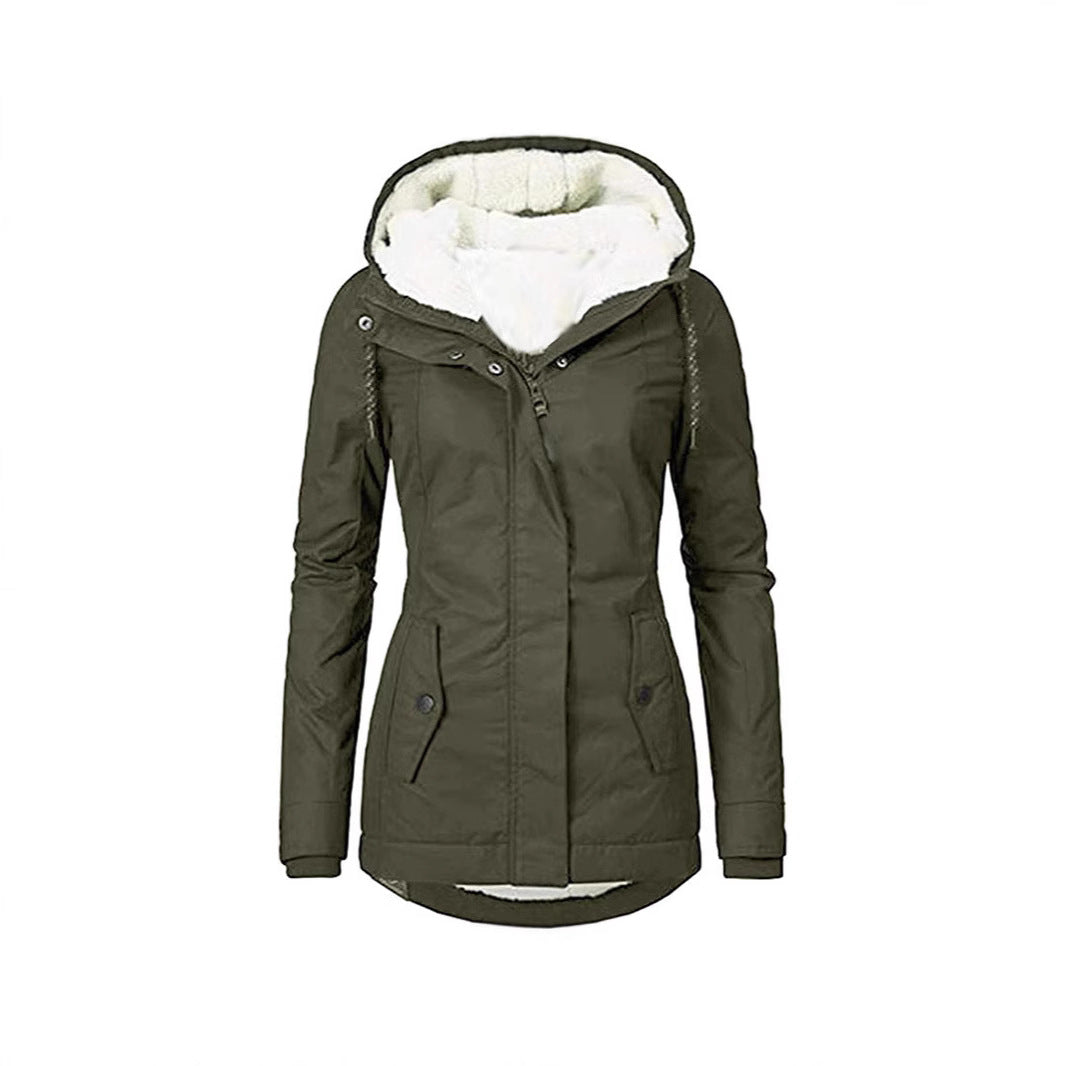 Damen warme Outdoor-Jacke mit kuscheligem Futter Drune