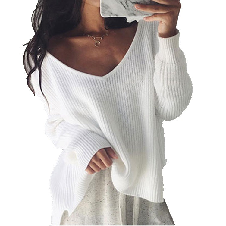 Damen Oversized Strickpullover mit weitem Schnitt und lässigem Design Drune