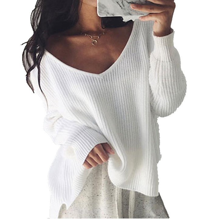 Damen Oversized Strickpullover mit weitem Schnitt und lässigem Design Drune
