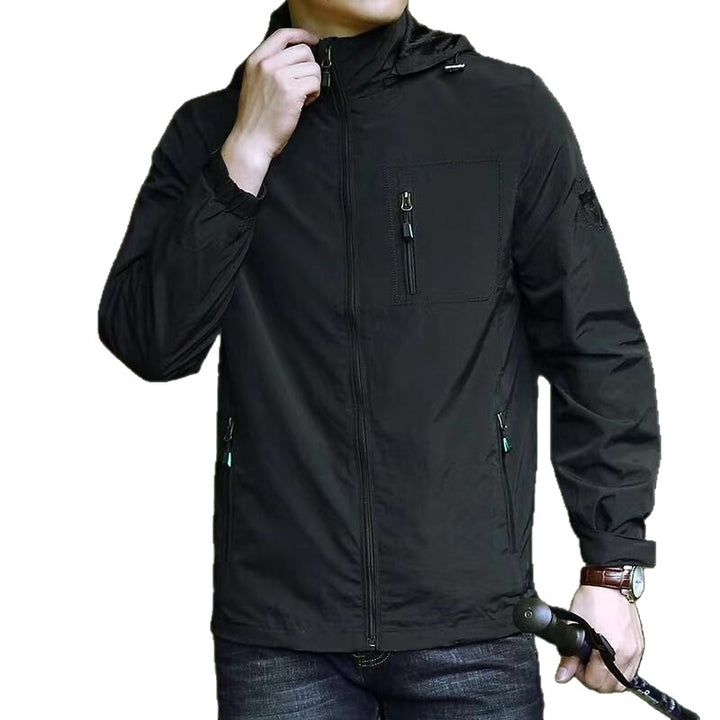 Herren Multifunktionale Zip-Jacke mit hohem Kragen Drune