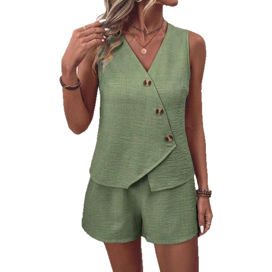Damen sommerliches Zweiteiler-Outfit Drune
