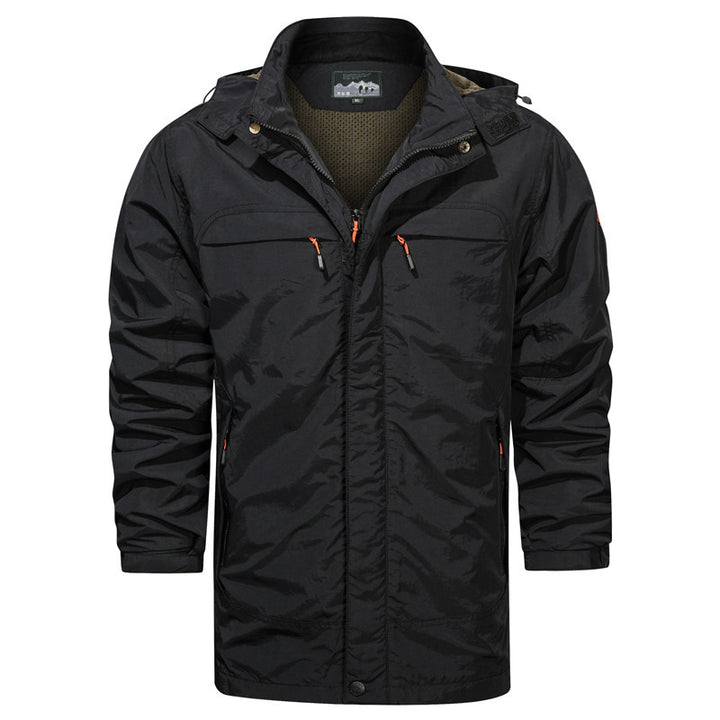Herren Langer wasserabweisender Fieldparka mit Kapuze atmungsaktivem Meshfutter und Multifunktions‑Taschen Drune