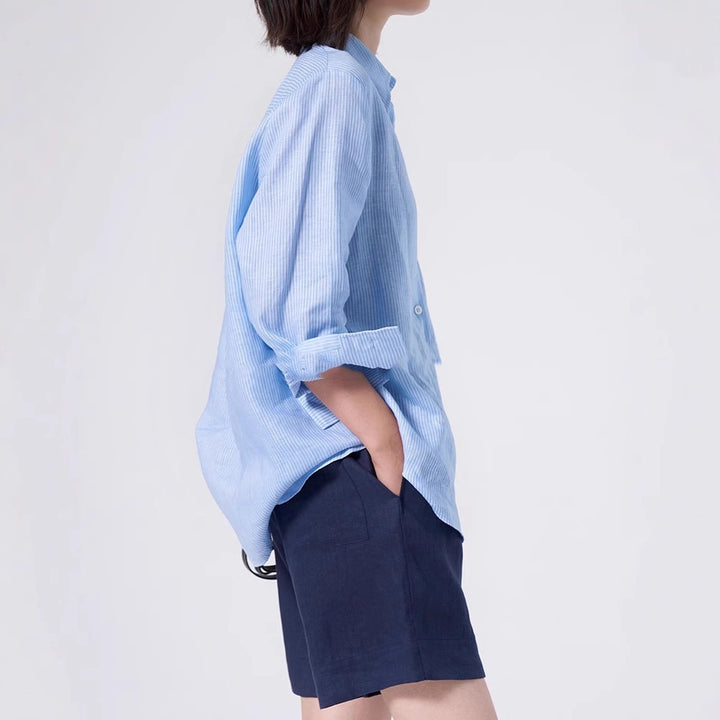 Damen Elegante gestreifte Bluse Drune