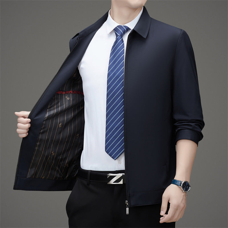Herren elegante Freizeitjacke mit praktischem Stehkragen und atmungsaktiven Eigenschaften Drune