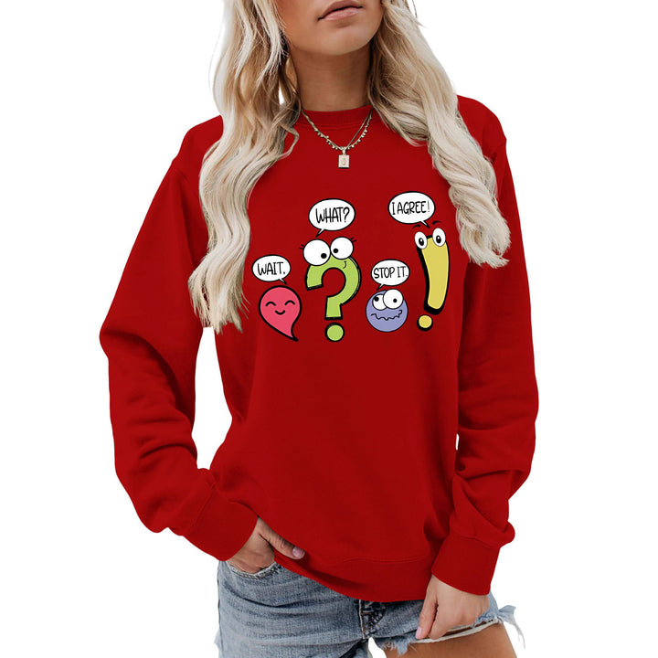 Damen lässiger Pullover mit humorvollem Print Drune