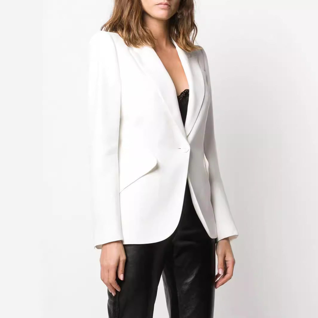 Damen Vegane Lederhose im Geradschnitt mit hoher Taille und dezentem Bootcut Drune