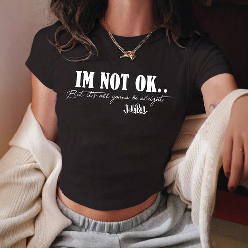 Damen Crop-Shirt mit inspirierendem Schriftzug Drune