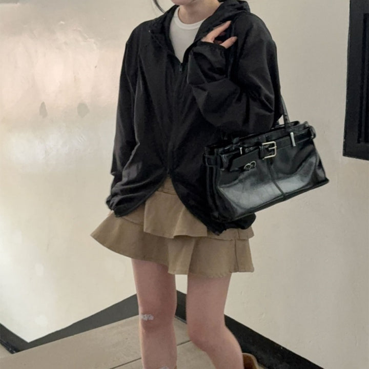 Damen transparente Übergangsjacke Drune