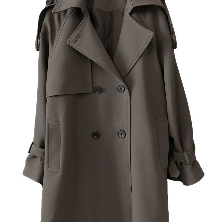 Damen modischer Trenchcoat mit strukturiertem Design Drune