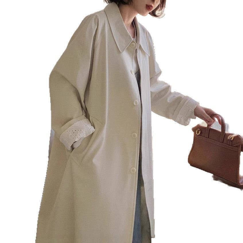 Damen Lässiger Oversized-Trenchcoat Drune