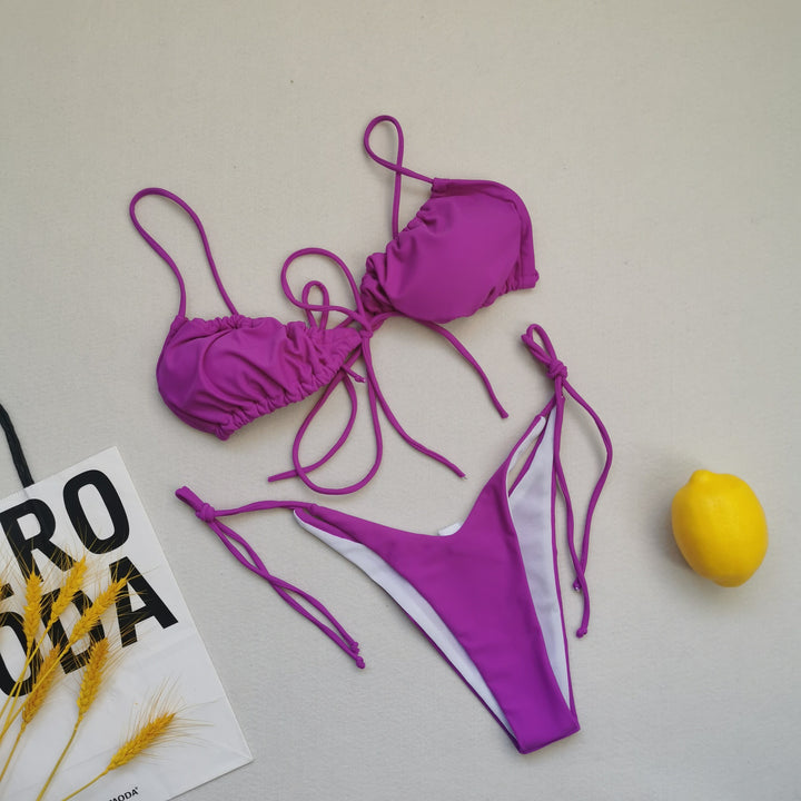 Damen Triangel-Bikini mit regulierbaren Bindebändern Drune