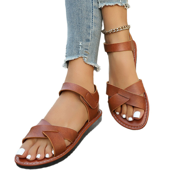 Damen Trendige Sandalen mit geflochtenem Riemen-Design und komfortabler Sohle Drune