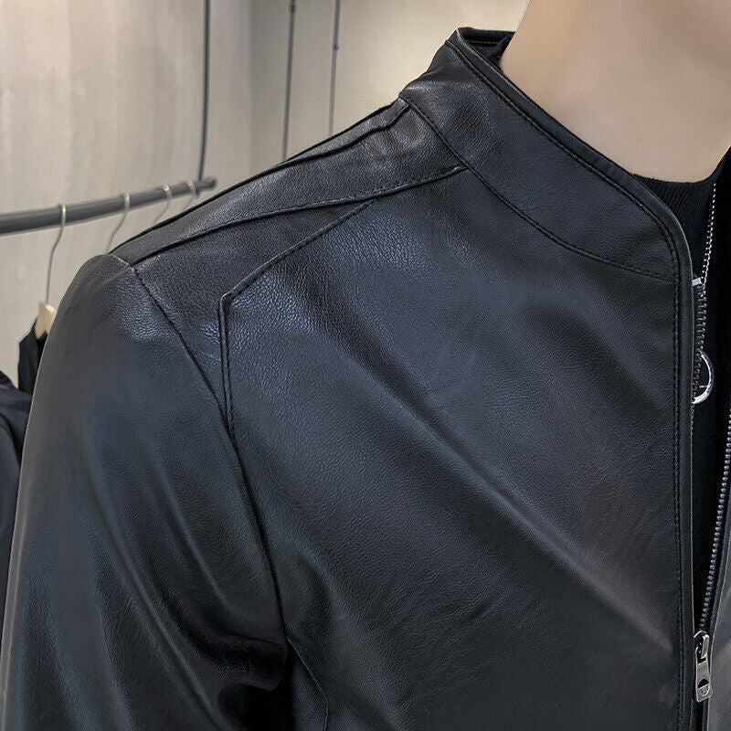 Herren Stilvolle Kunstlederjacke Drune 1788322149