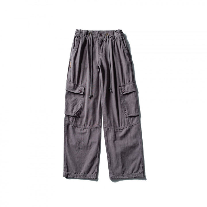 Herren Cargo-Hose mit weitem Bein, elastischem Tunnelzugbund und aufgesetzten Klappentaschen Drune
