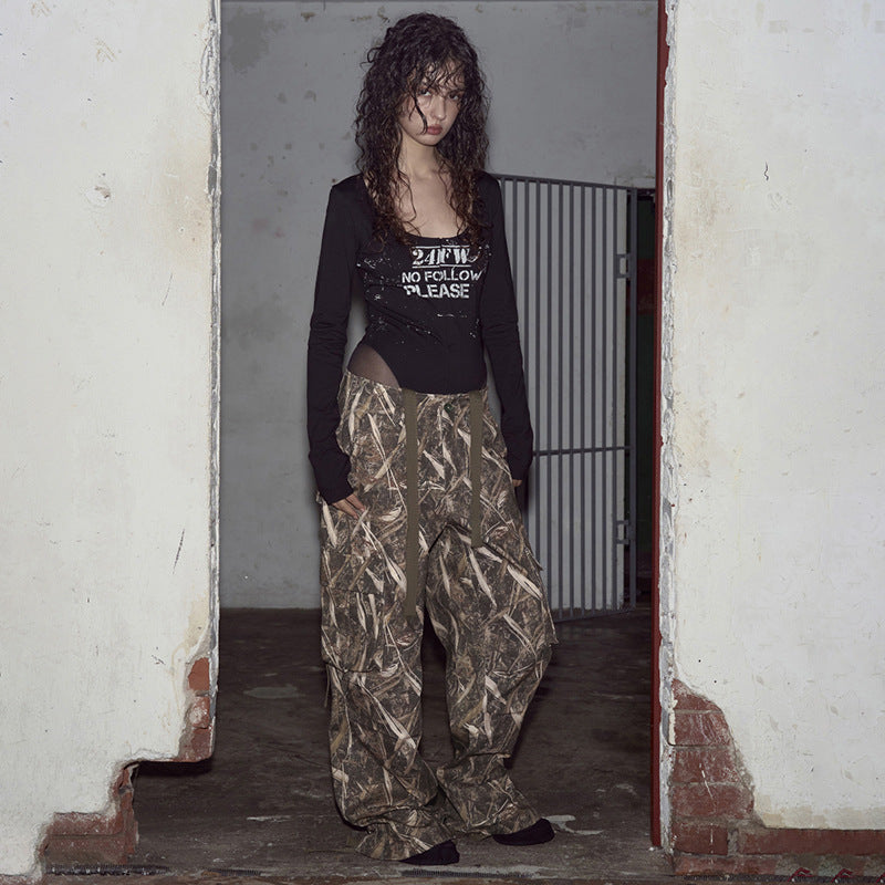 Damen Cargo-Hose mit vielseitigem Camouflage-Design und praktischen Taschen Drune