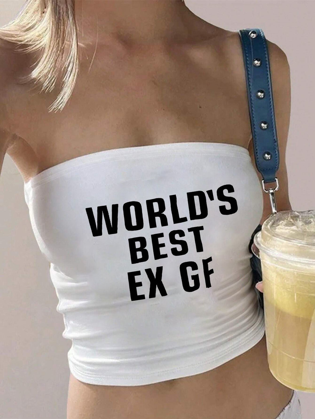 Damen Bandeau-Top mit fröhlichem Gespenster-Motiv Drune