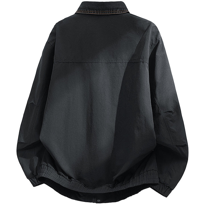 Herren Oversized Utility-Blouson mit Cordkragen, Pattentaschen und elastischem Saum Drune