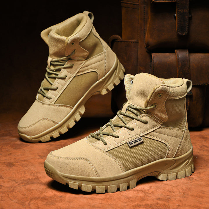Damen Modische knöchelhohe Einsatz‑Stiefelette im Tactical‑Look mit griffiger Leichtprofilsohle Drune