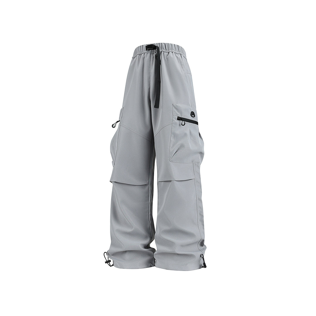 Herren Weite technische Cargo-Hose mit Multifachtaschen, Tunnelzug und verstellbaren Beinabschlüssen Drune