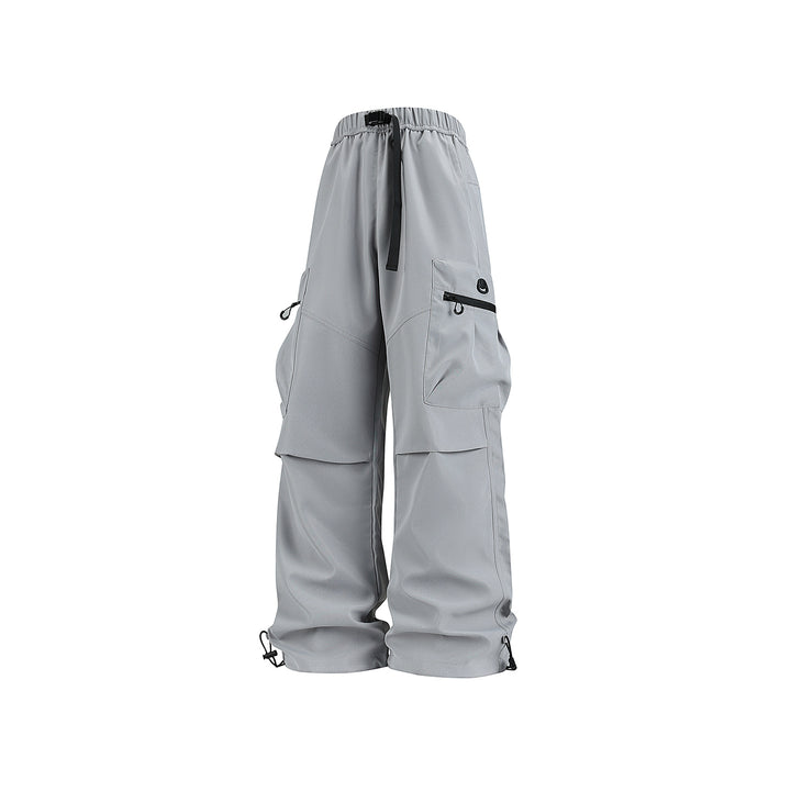 Herren Weite technische Cargo-Hose mit Multifachtaschen, Tunnelzug und verstellbaren Beinabschlüssen Drune