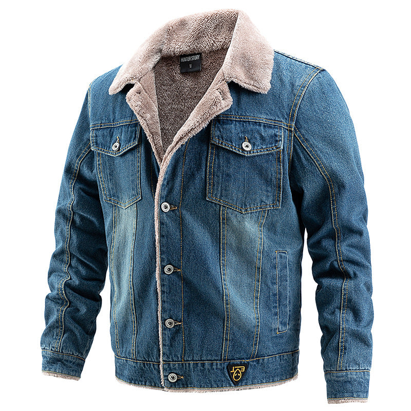 Herren Denimjacke mit Teddyfutter Drune