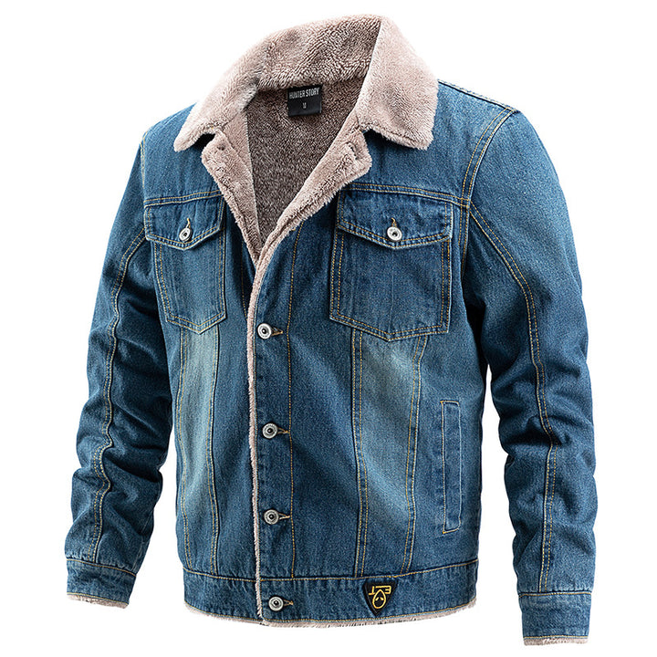 Herren Denimjacke mit Teddyfutter Drune