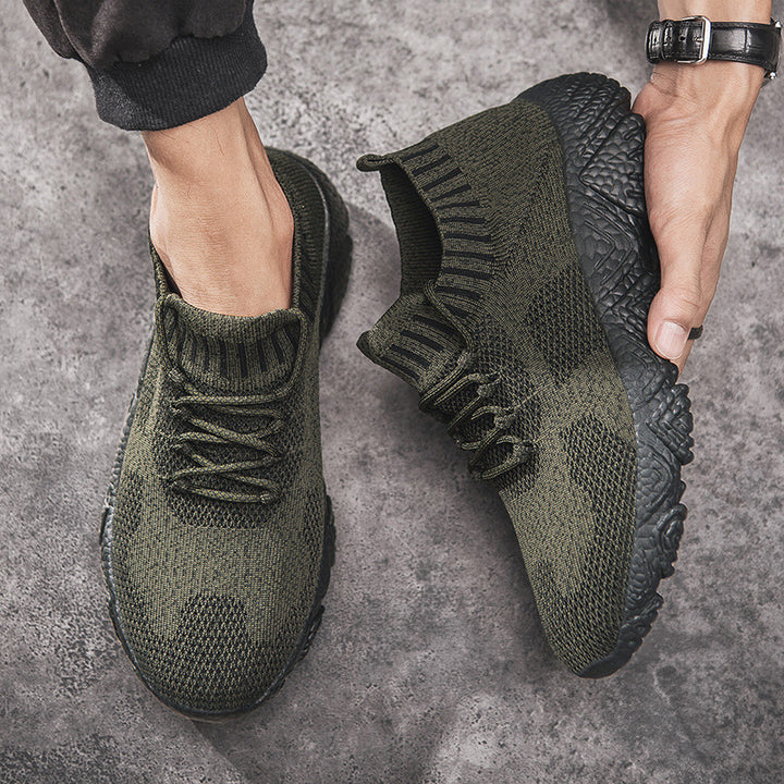 Unisex nan urbaner Strick-Schlupfsneaker mit sockenhaftem Schaft und markanter Profilsohle Drune