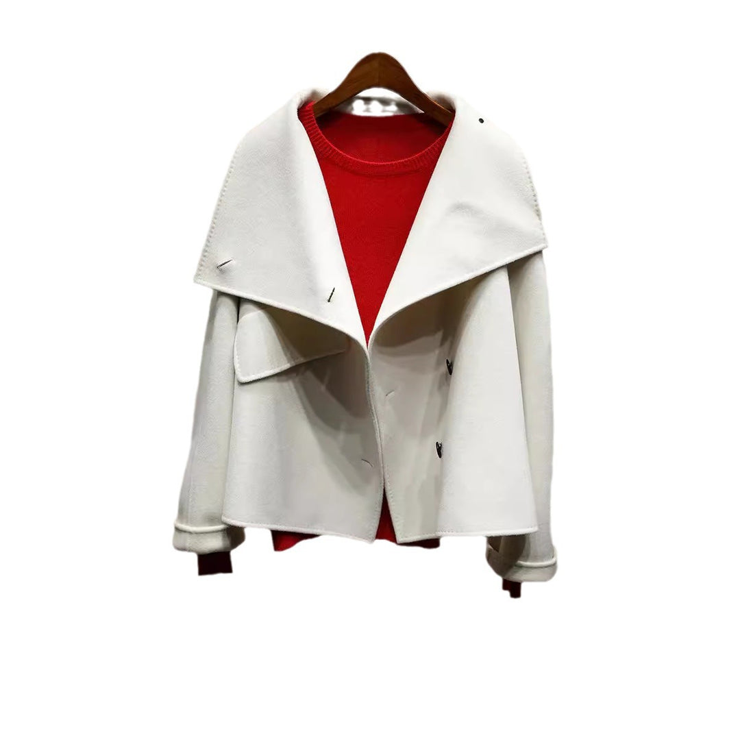 Damen elegante Übergangsjacke mit hohem Kragen Drune