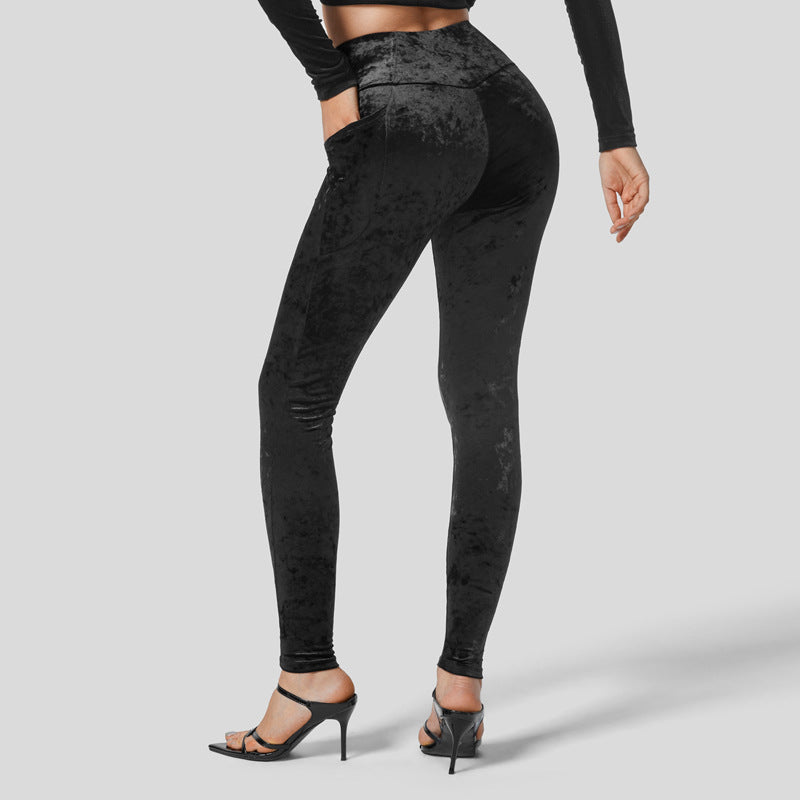 Damen Hochwertige Leggings mit luxuriösem Samtfinish Drune