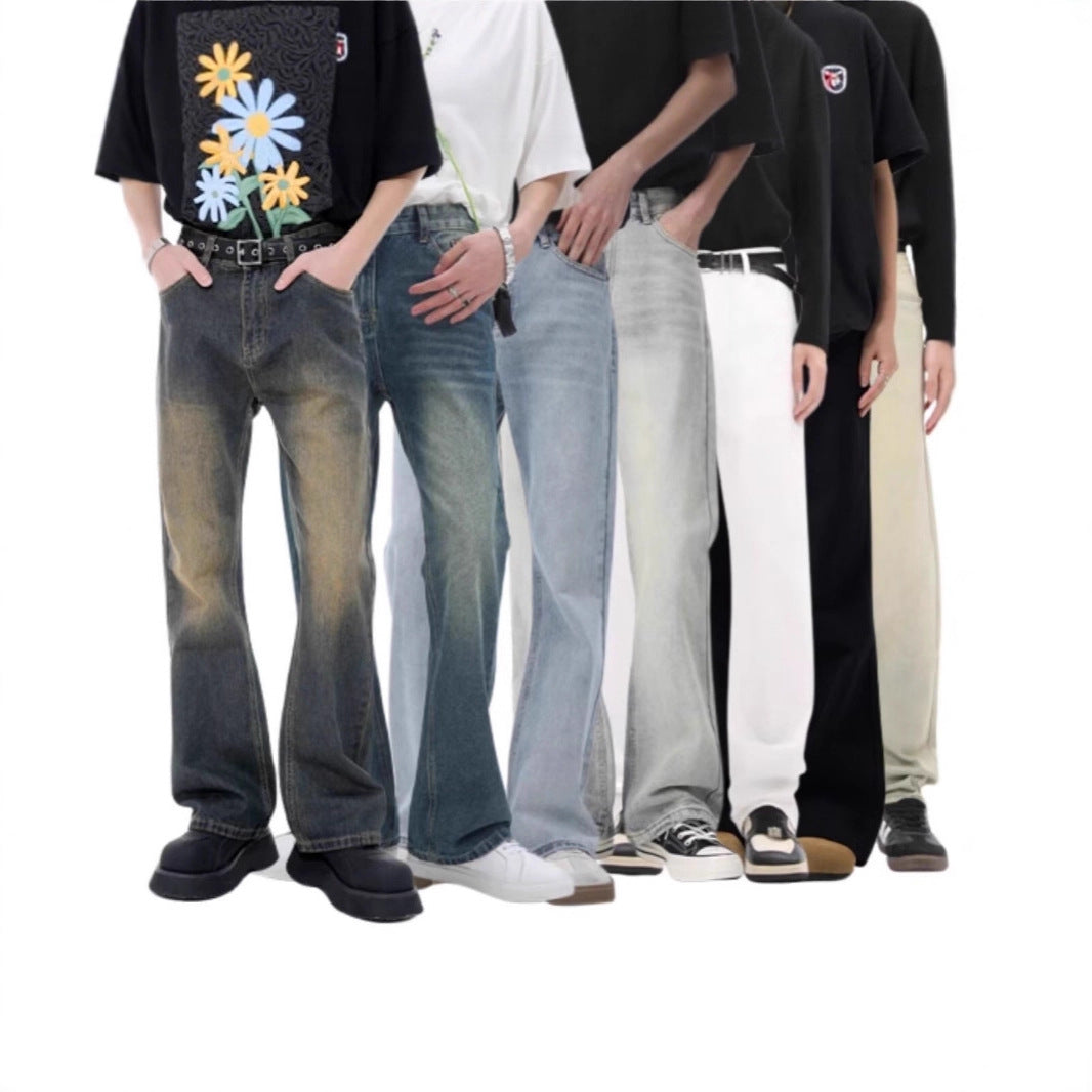 Herren Lässige Hochtaillierte Jeans Drune