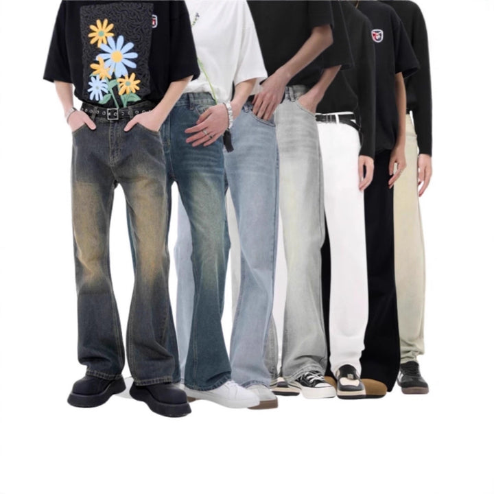 Herren Lässige Hochtaillierte Jeans Drune