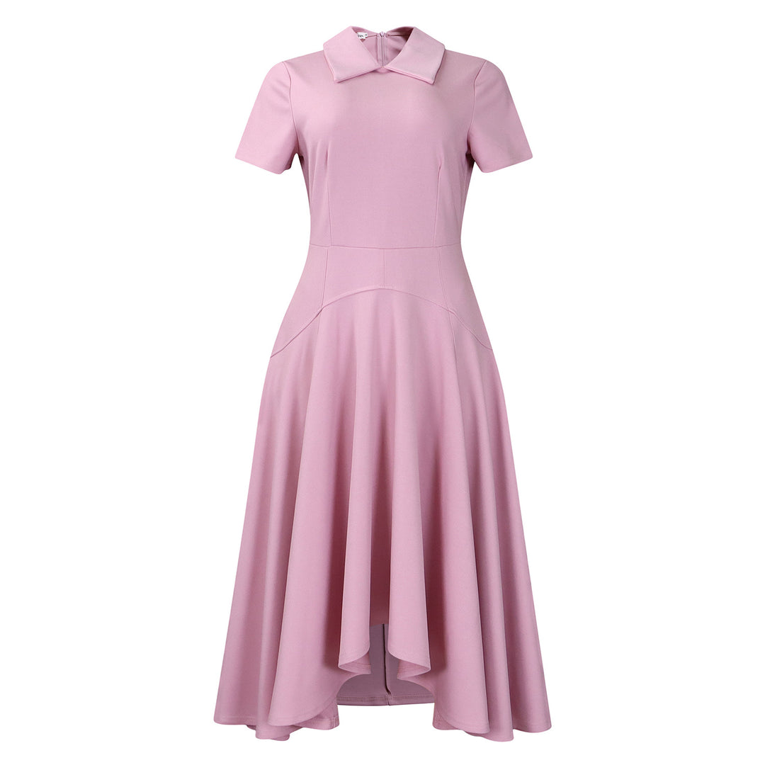 Damen Hemdkleid mit asymmetrischem Rock und eleganter Taillierung Drune