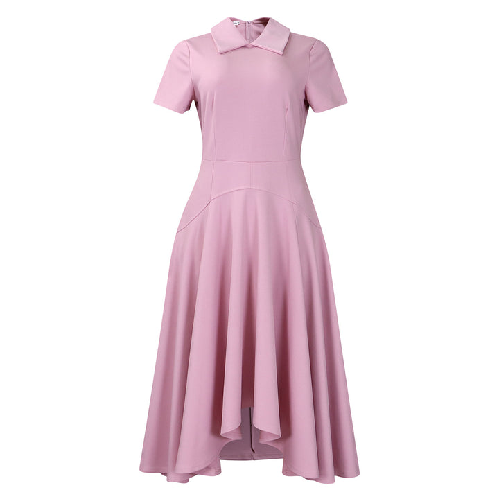 Damen Hemdkleid mit asymmetrischem Rock und eleganter Taillierung Drune