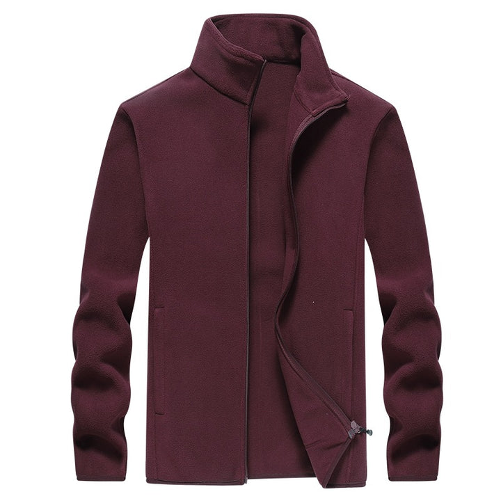 Herren Fleecejacke mit Stehkragen, durchgehendem Reißverschluss & Eingrifftaschen Drune