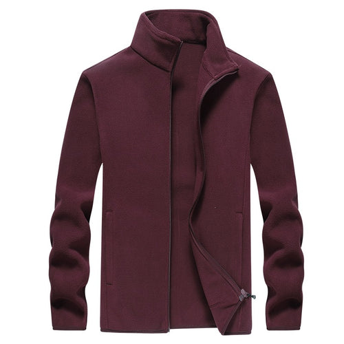 Herren Fleecejacke mit Stehkragen, durchgehendem Reißverschluss & Eingrifftaschen Drune