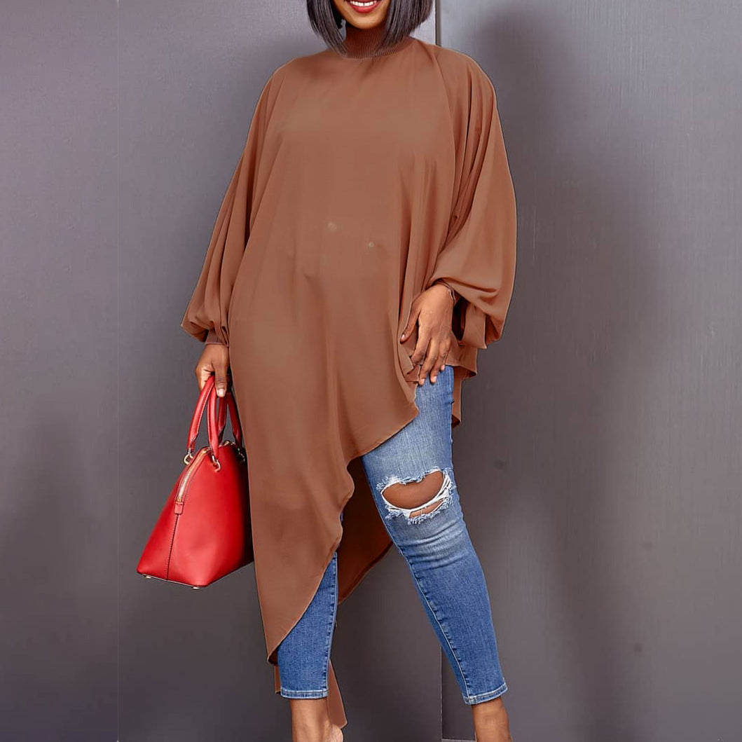 Damen asymmetrisches Kleid mit minimalistischer Eleganz Drune