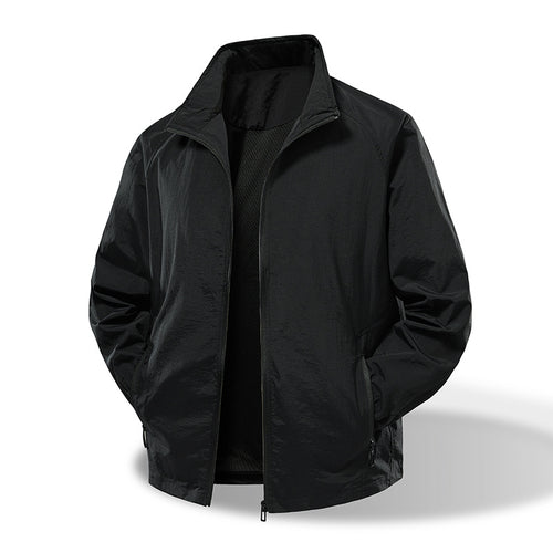 Herren Ultraleichter Windbreaker mit atmungsaktivem Mesh-Futter und verdecktem Reißverschluss Drune