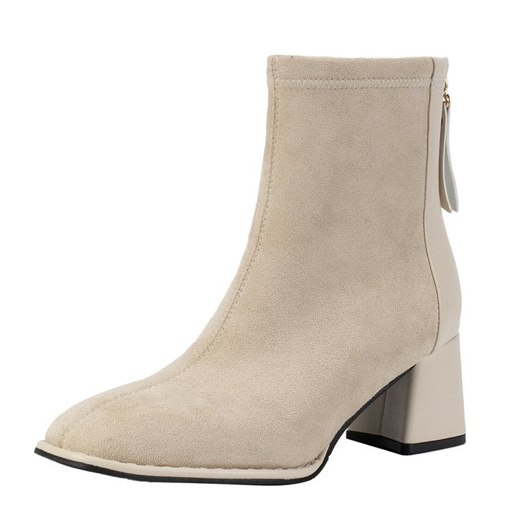 Damen Stiefeletten mit elegantem Blockabsatz und weichem Obermaterial Drune