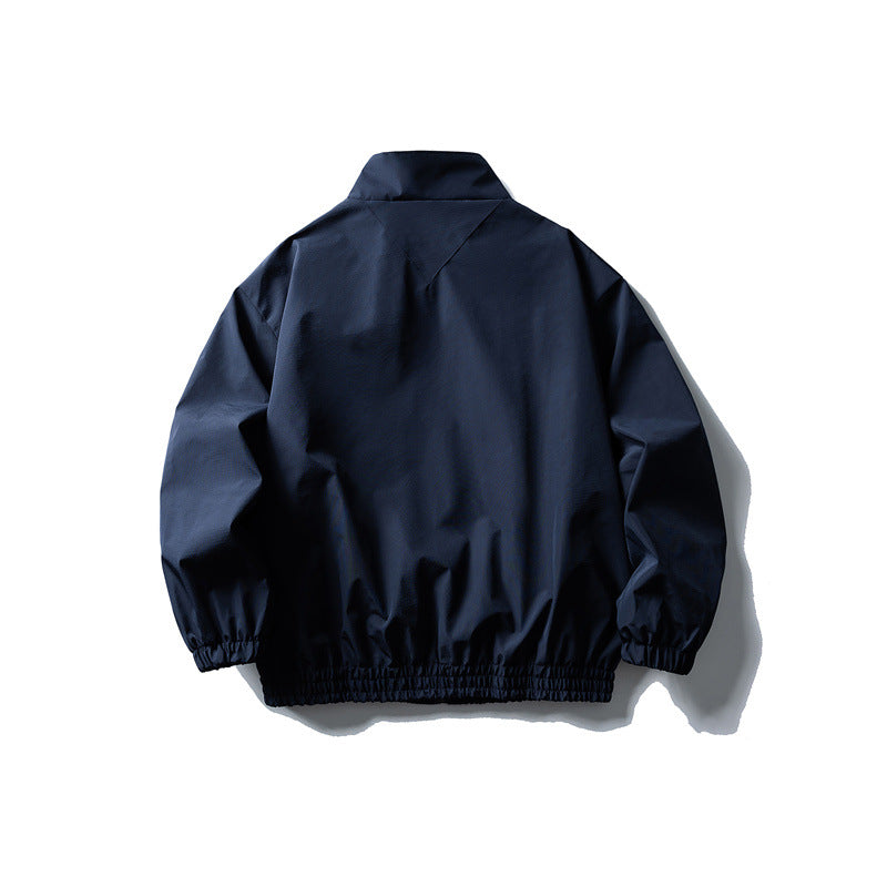 Herren Windbreaker-Jacke im Boxy‑Schnitt mit Stehkragen und elastischem Saum Drune